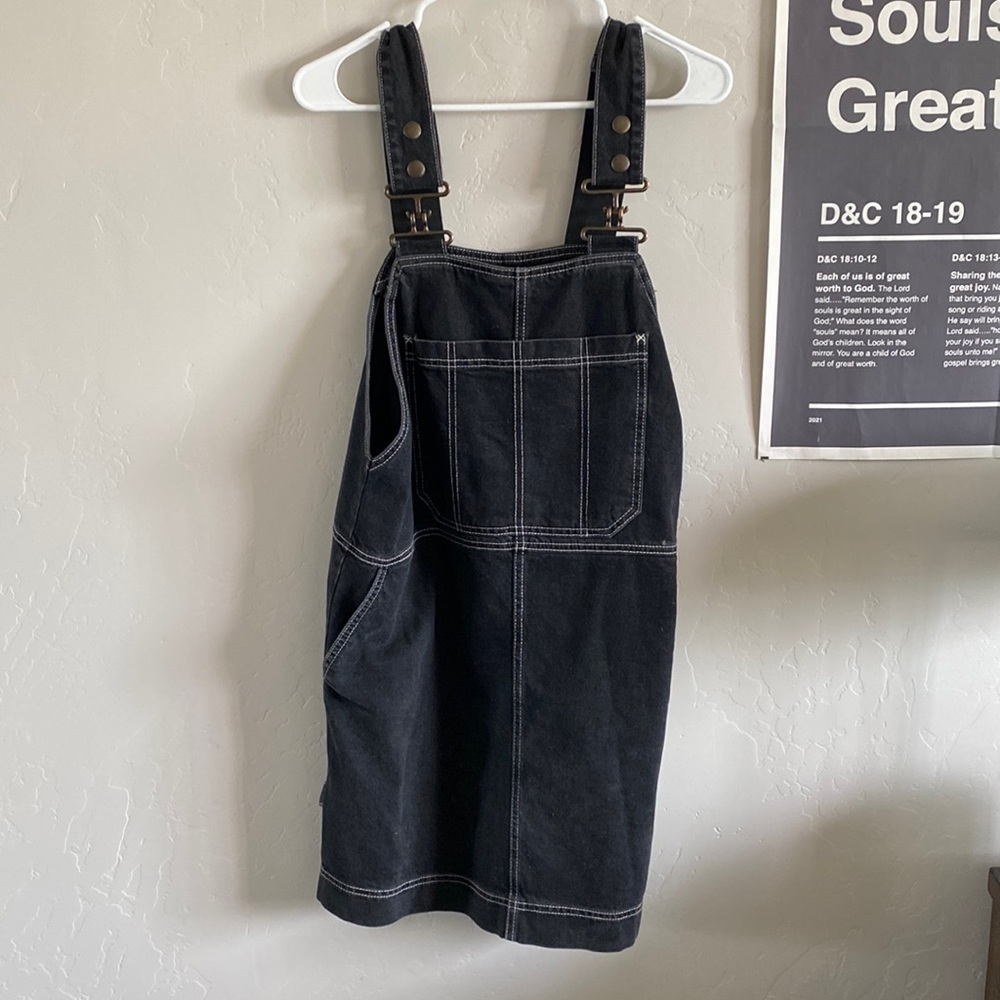 Denim overall dress